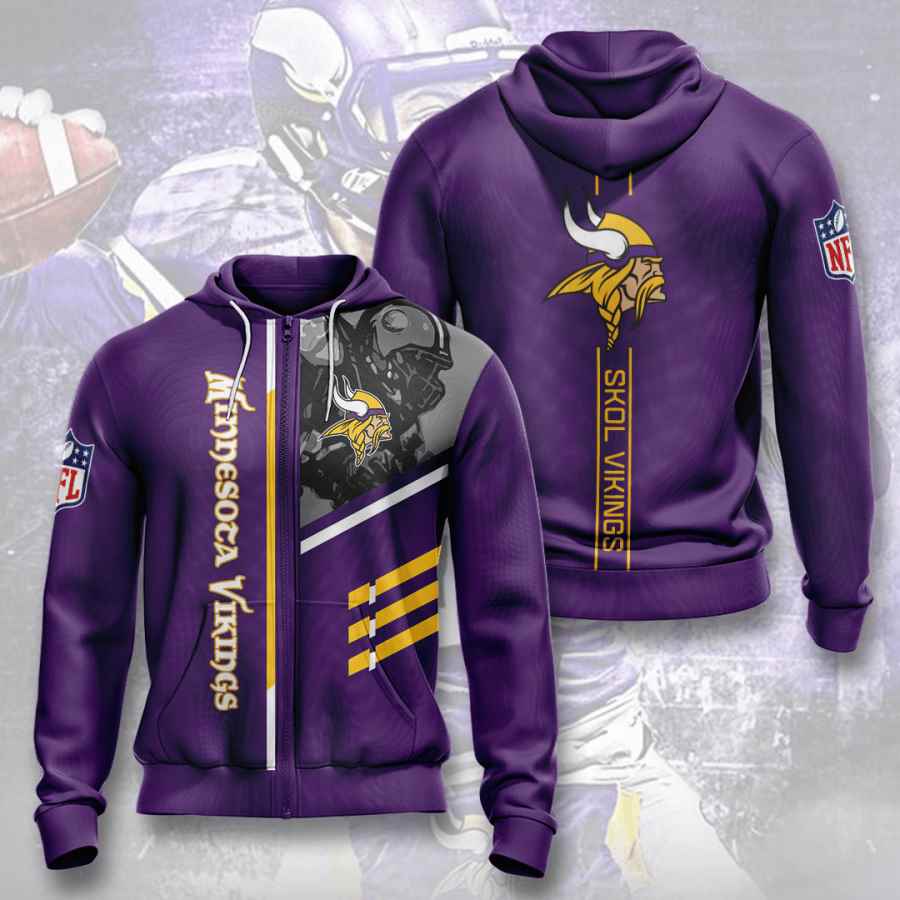 Sports American Football Nfl Minnesota Vikings Usa Hoodie 3D