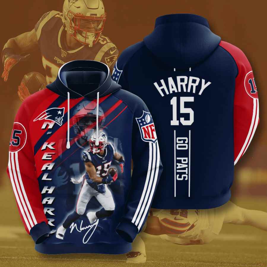 Sports American Football Nfl New England Patriots N'keal Harry Usa Hoodie 3D 4 Sports American Football Nfl New England Patriots N’keal Harry Usa Hoodie 3D