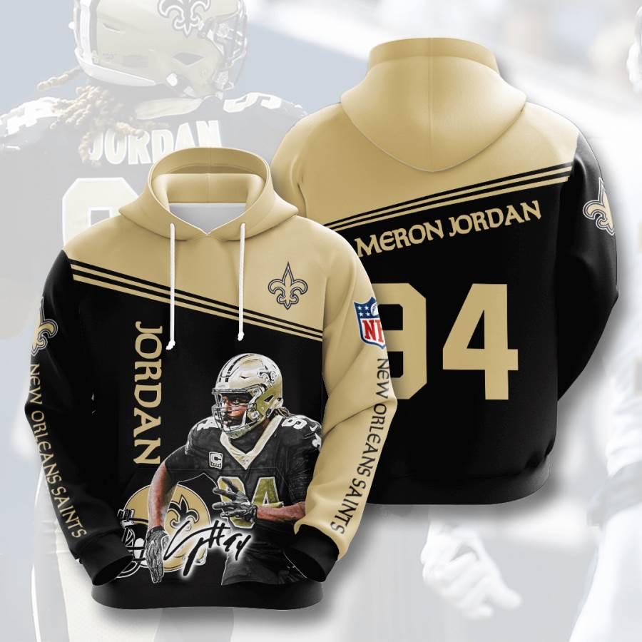 Sports American Football Nfl New Orleans Saints Cameron Jordan Usa Hoodie 3D