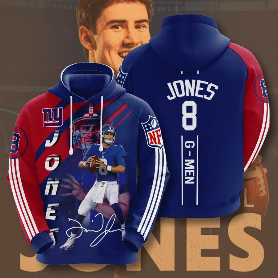 Sports American Football Nfl New York Giants Daniel Jones Usa Hoodie 3D