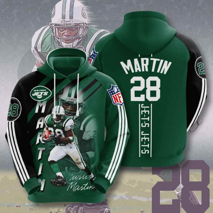 Sports American Football Nfl New York Jets Curtis Martin Usa Hoodie 3D