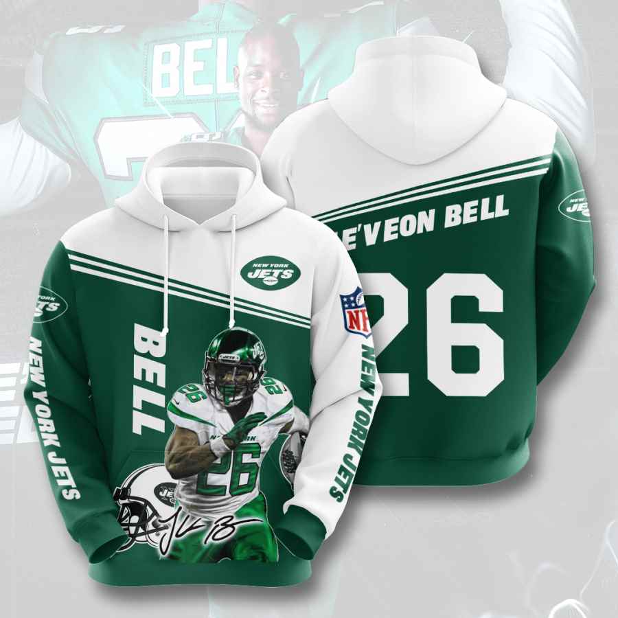 Sports American Football Nfl New York Jets Le’veon Bell Usa Hoodie 3D