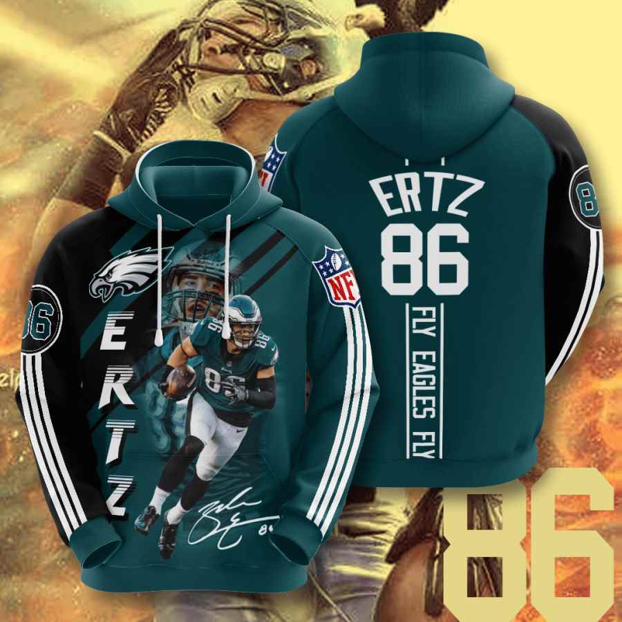 Sports American Football Nfl Philadelphia Eagles Zach Ertz Usa Hoodie 3D 5 Sports American Football Nfl Philadelphia Eagles Zach Ertz Usa Hoodie 3D