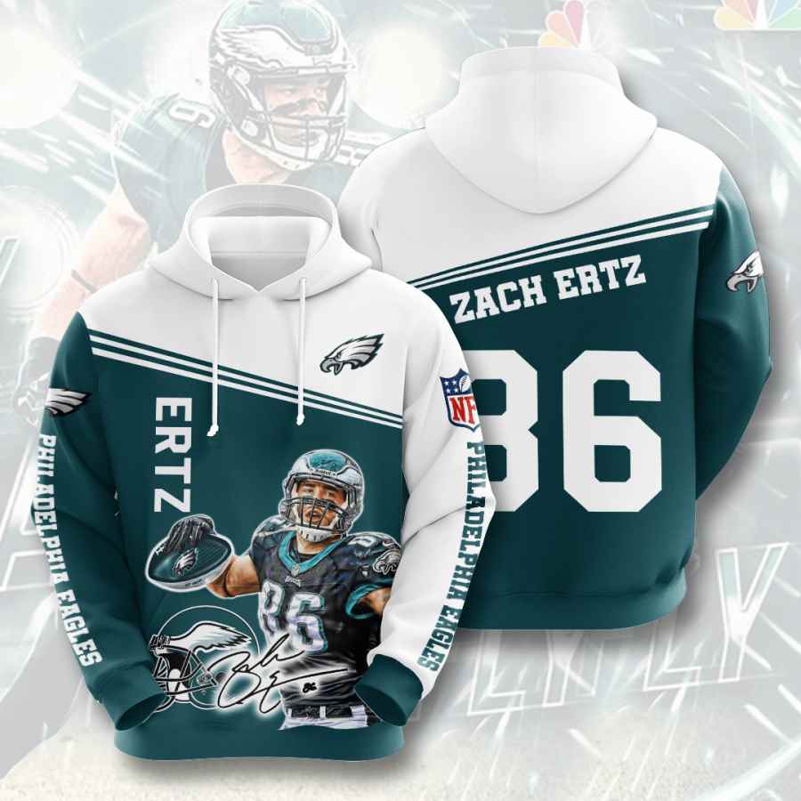 Sports American Football Nfl Philadelphia Eagles Zach Ertz Usa Hoodie 3D