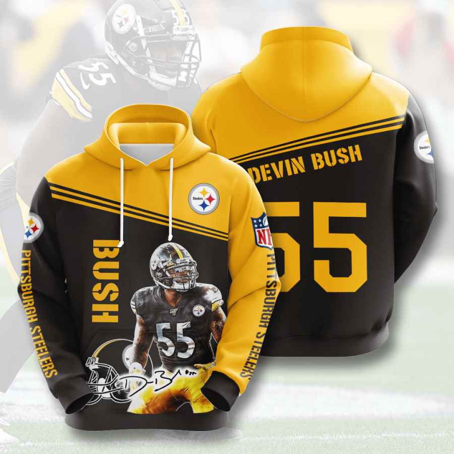 Sports American Football Nfl Pittsburgh Steelers Devin Bush Jr. Usa Hoodie 3D