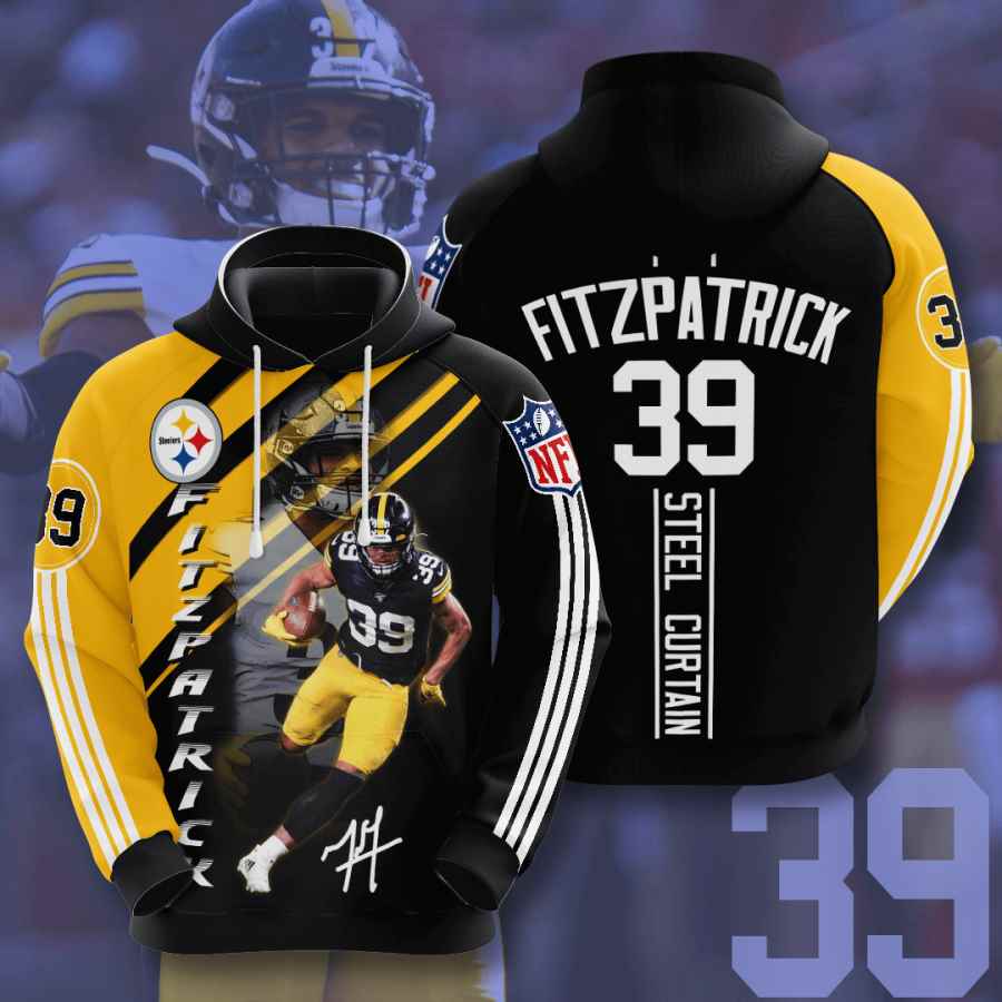 Sports American Football Nfl Pittsburgh Steelers Minkah Fitzpatrick Usa Hoodie 3D
