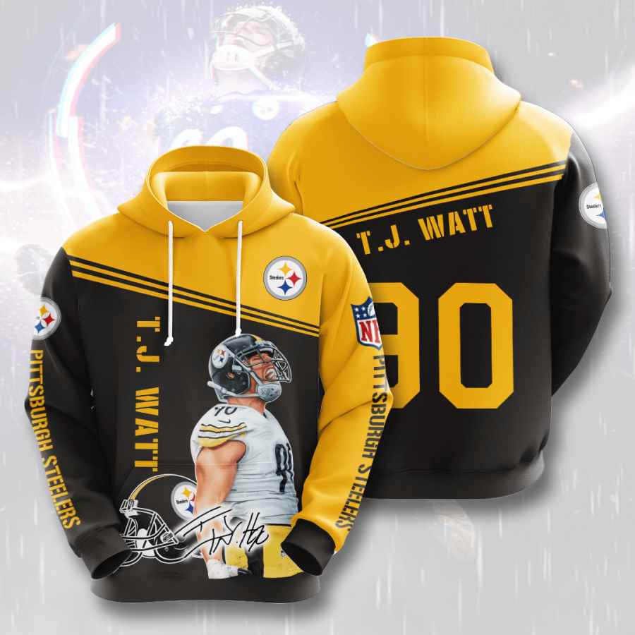 Sports American Football Nfl Pittsburgh Steelers T. J. Watt Usa Hoodie 3D