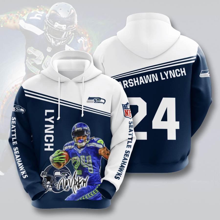 Sports American Football Nfl Seattle Seahawks Marshawn Lynch Usa Hoodie 3D 3 Sports American Football Nfl Seattle Seahawks Marshawn Lynch Usa Hoodie 3D