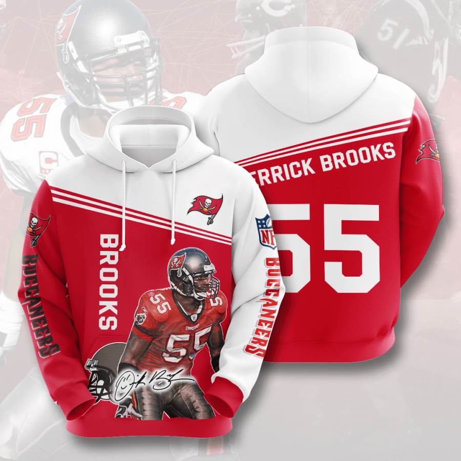 Sports American Football Nfl Tampa Bay Buccaneers Derrick Brooks Usa Hoodie 3D 1 Sports American Football Nfl Tampa Bay Buccaneers Derrick Brooks Usa Hoodie 3D