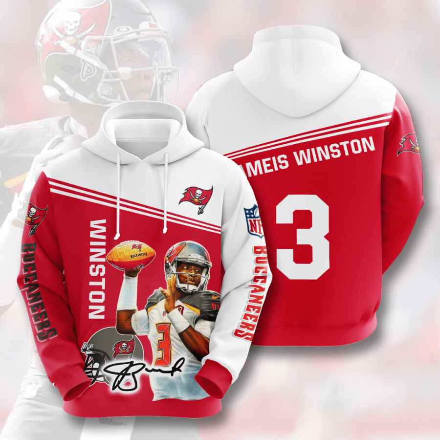 Sports American Football Nfl Tampa Bay Buccaneers Jameis Winston Usa Hoodie 3D 4 Sports American Football Nfl Tampa Bay Buccaneers Jameis Winston Usa Hoodie 3D