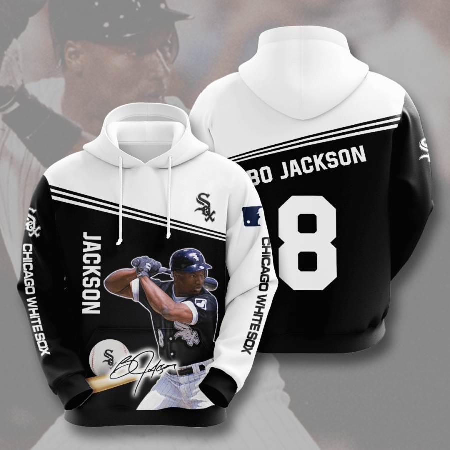 Sports Baseball Mlb Chicago White Sox Bo Jackson Usa Hoodie 3D 3 Sports Baseball Mlb Chicago White Sox Bo Jackson Usa Hoodie 3D