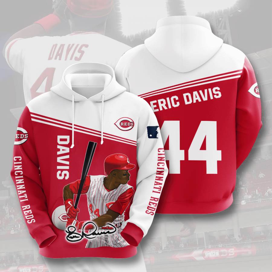 Sports Baseball Mlb Cincinnati Reds Eric Davis Usa Hoodie 3D