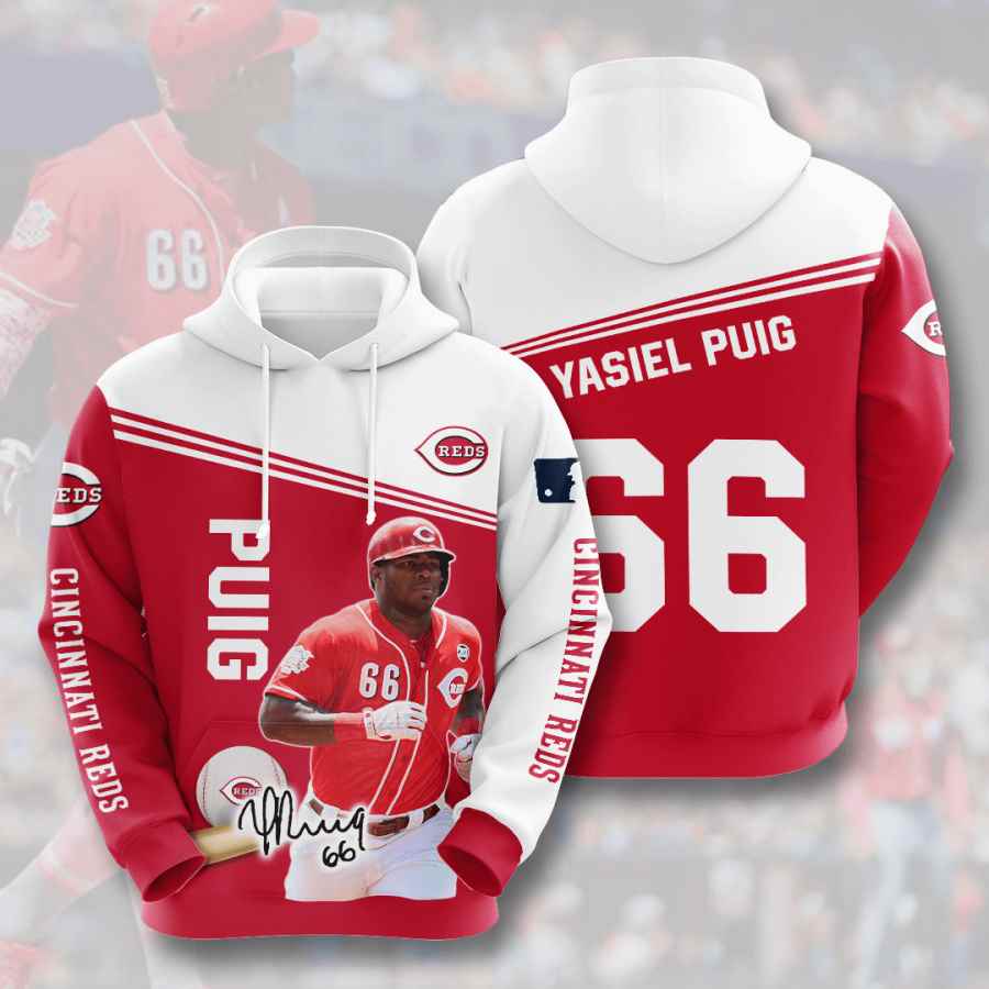 Sports Baseball Mlb Cincinnati Reds Yasiel Puig Usa Hoodie 3D 1 Sports Baseball Mlb Cincinnati Reds Yasiel Puig Usa Hoodie 3D