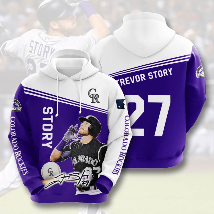 Sports Baseball Mlb Colorado Rockies Trevor Story Usa Hoodie 3D 3 Sports Baseball Mlb Colorado Rockies Trevor Story Usa Hoodie 3D