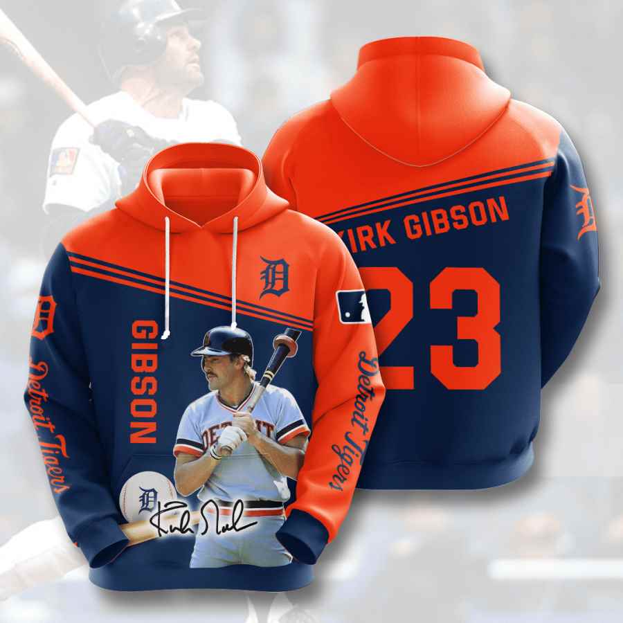 Sports Baseball Mlb Detroit Tigers Kirk Gibson Usa Hoodie 3D