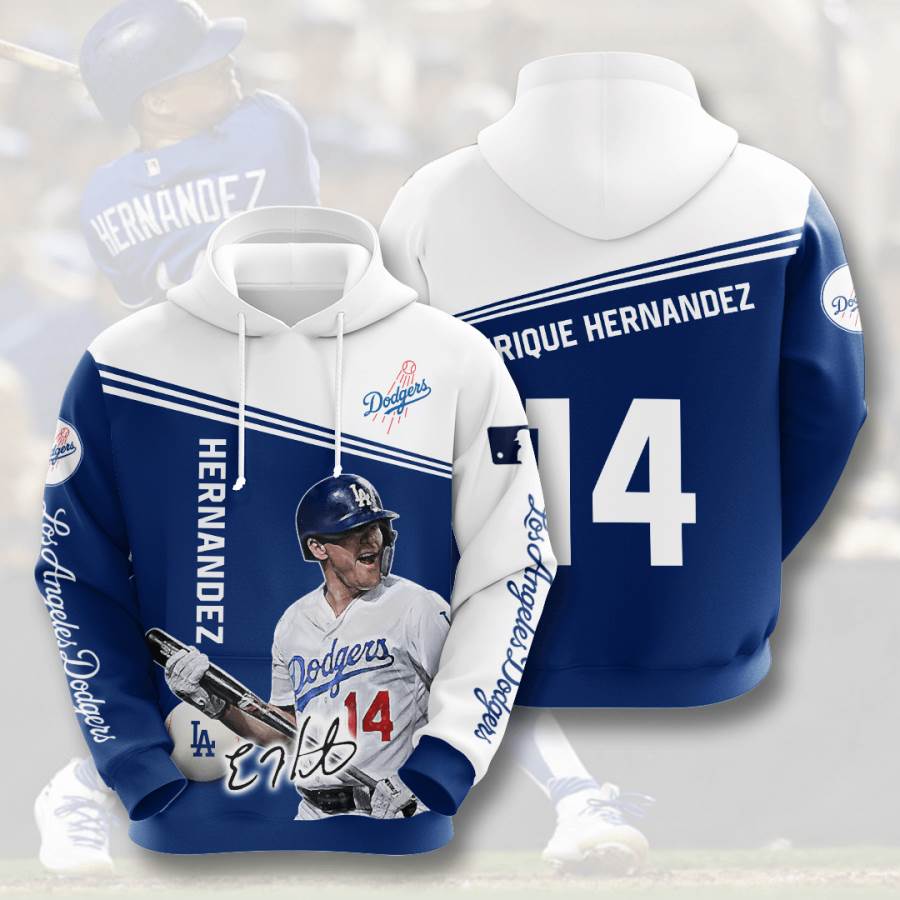 Sports Baseball Mlb Los Angeles Dodgers Enrique Hernandez Usa Hoodie 3D