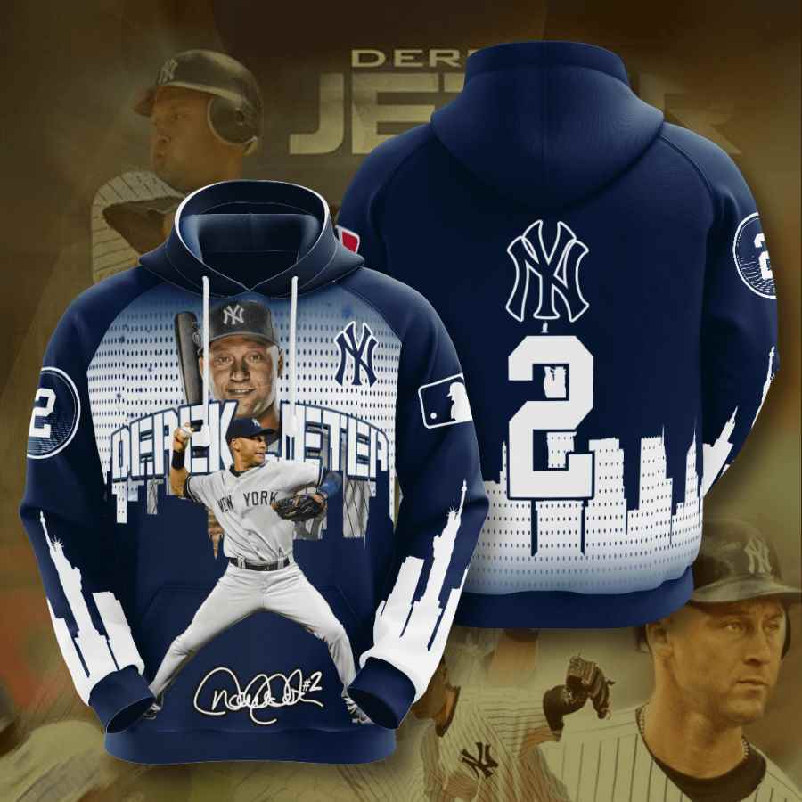Sports Baseball Mlb New York Yankees Derek Jeter Usa Hoodie 3D