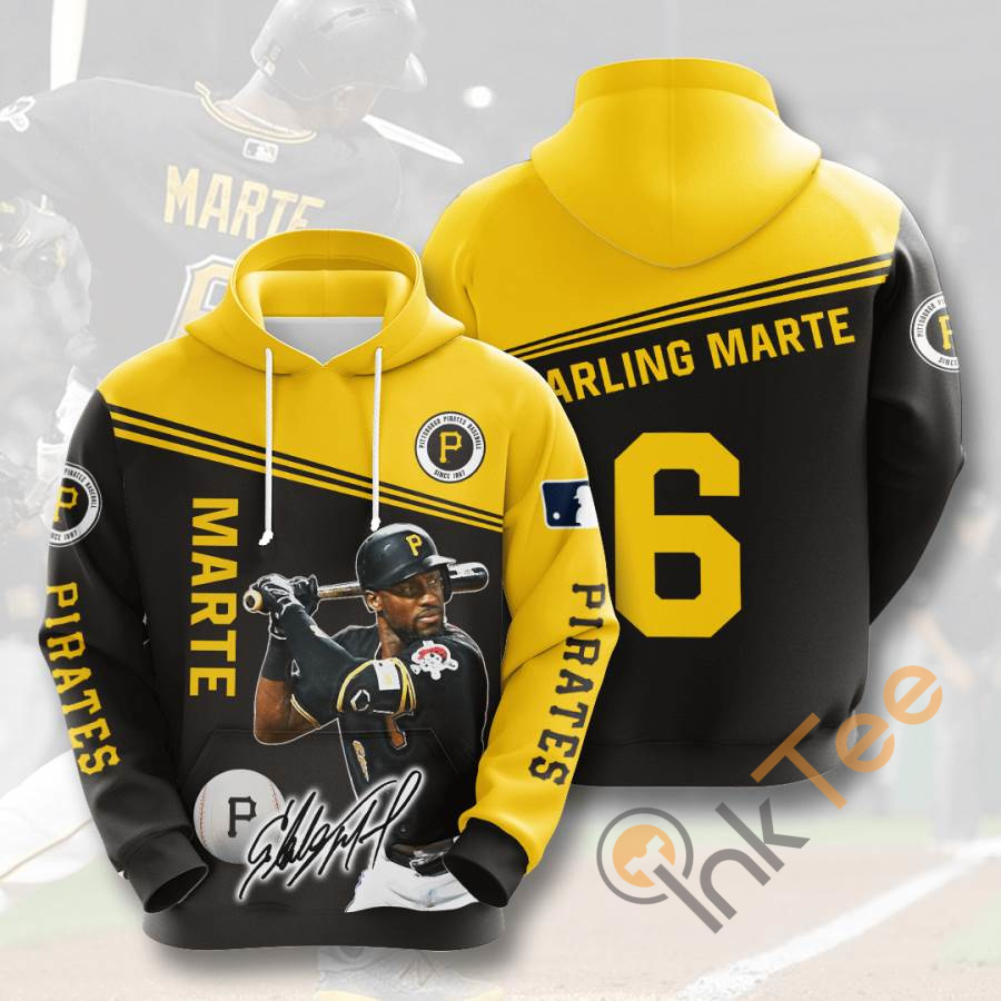 Sports Baseball Mlb Pittsburgh Pirates Starling Marte Usa Hoodie 3D