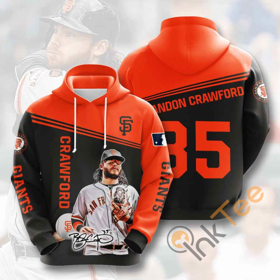 Sports Baseball Mlb San Francisco Giants Brandon Crawford Usa Hoodie 3D