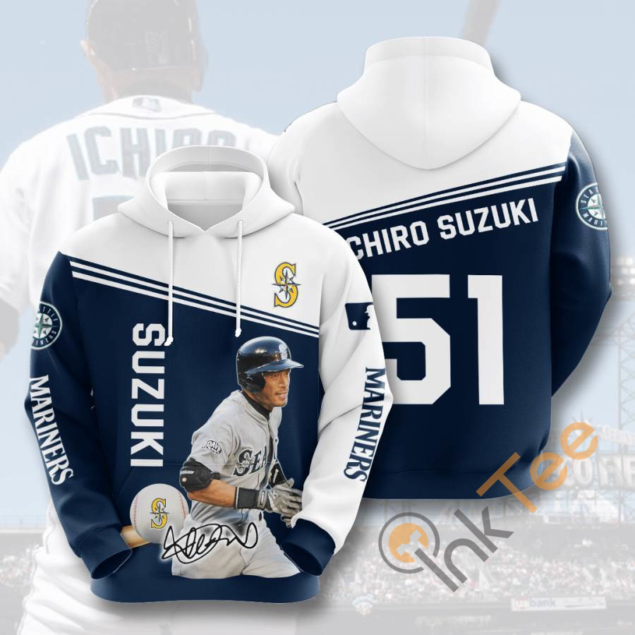 Sports Baseball Mlb Seattle Mariners Suzuki Ichiru014d Usa Hoodie 3D 11 Sports Baseball Mlb Seattle Mariners Suzuki Ichiru014d Usa Hoodie 3D