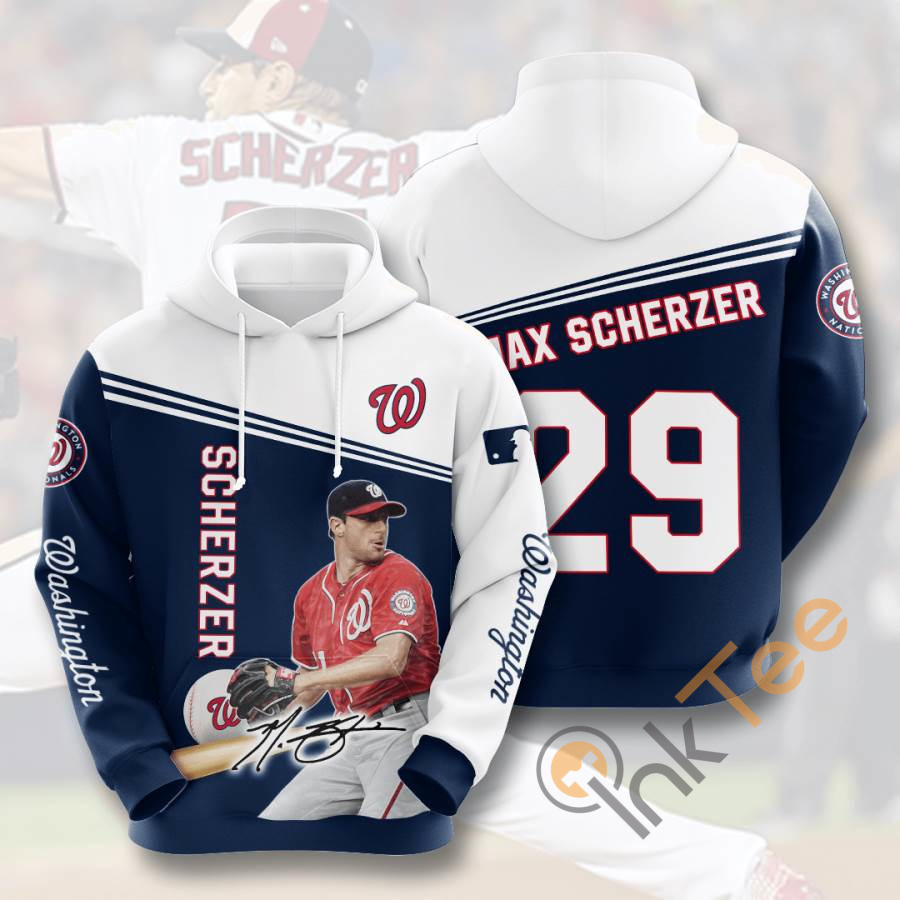 Sports Baseball Mlb Washington Nationals Max Scherzer Usa Hoodie 3D 2 Sports Baseball Mlb Washington Nationals Max Scherzer Usa Hoodie 3D