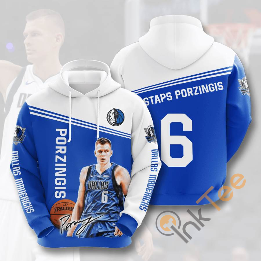 Sports Basketball Nba Dallas Mavericks Kristaps Porzingis Usa Hoodie 3D 3 Sports Basketball Nba Dallas Mavericks Kristaps Porzingis Usa Hoodie 3D