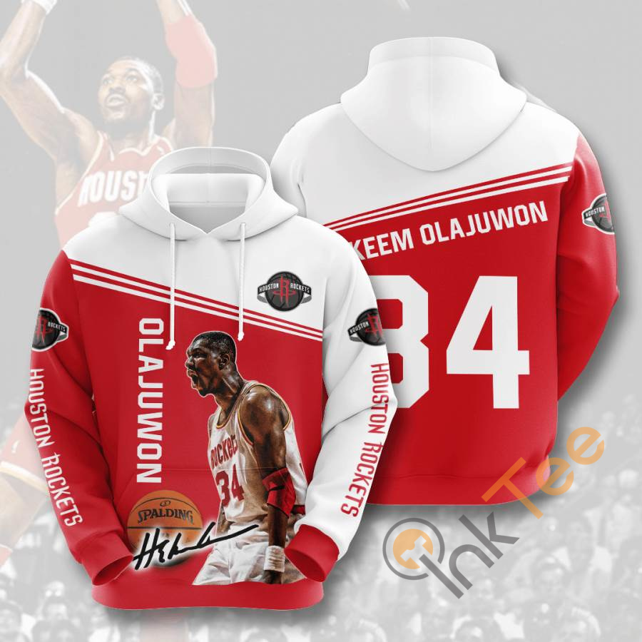 Sports Basketball Nba Houston Rockets Hakeem Olajuwon Usa Hoodie 3D 2 Sports Basketball Nba Houston Rockets Hakeem Olajuwon Usa Hoodie 3D