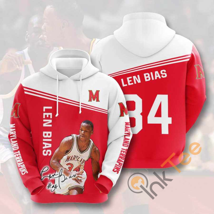 Sports Basketball Nba Maryland Terrapins Len Bias Usa Hoodie 3D