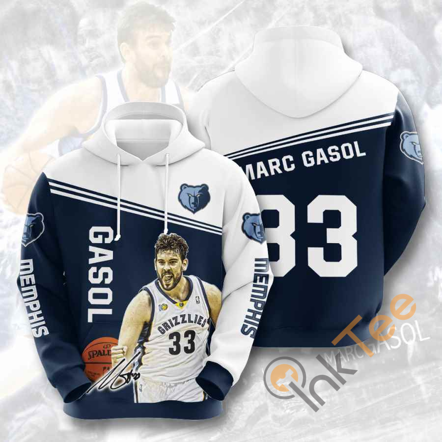 Sports Basketball Nba Memphis Grizzlies Marc Gasol Usa Hoodie 3D 5 Sports Basketball Nba Memphis Grizzlies Marc Gasol Usa Hoodie 3D