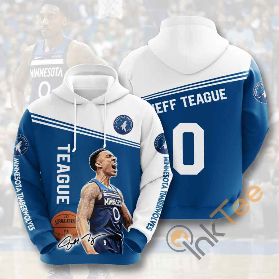 Sports Basketball Nba Minnesota Timberwolves Jeff Teague Usa Hoodie 3D