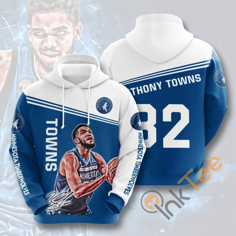 Sports Basketball Nba Minnesota Timberwolves Karl-anthony Towns Usa Hoodie 3D