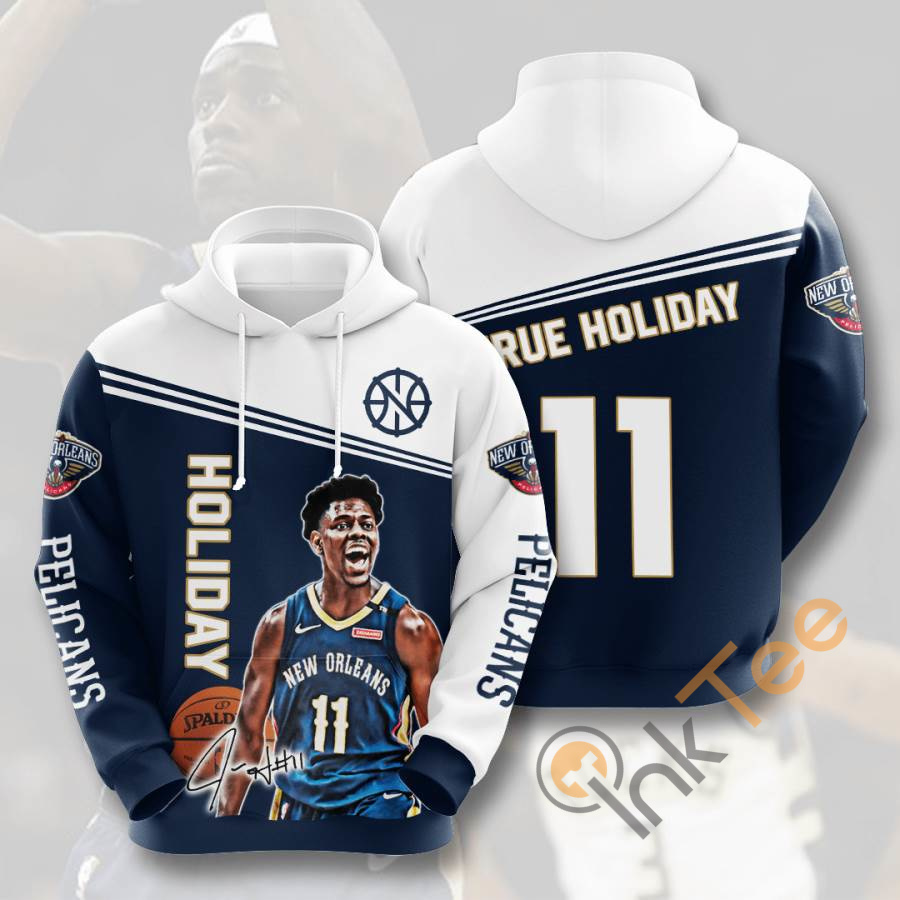 Sports Basketball Nba New Orleans Pelicans Jrue Holiday Usa Hoodie 3D 3 Sports Basketball Nba New Orleans Pelicans Jrue Holiday Usa Hoodie 3D