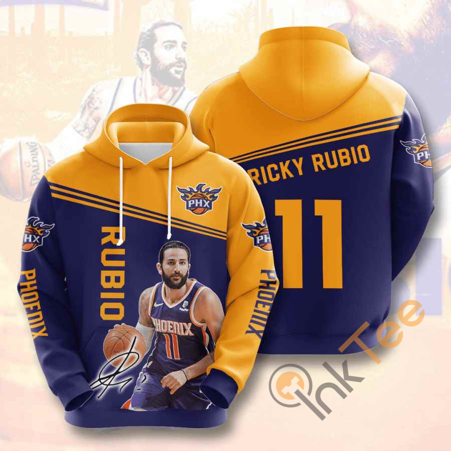 Sports Basketball Nba Phoenix Suns Ricky Rubio Usa Hoodie 3D