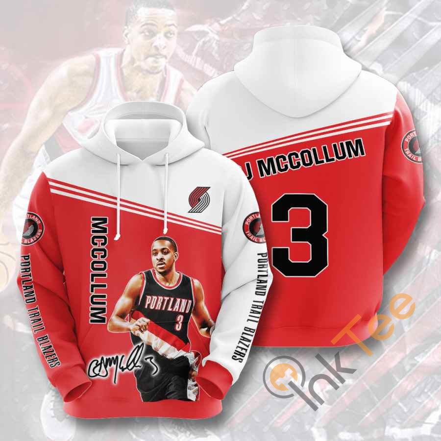 Sports Basketball Nba Portland Trail Blazers Cj Mccollum Usa Hoodie 3D
