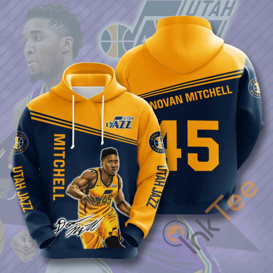 Sports Basketball Nba Utah Jazz Donovan Mitchell Usa Hoodie 3D