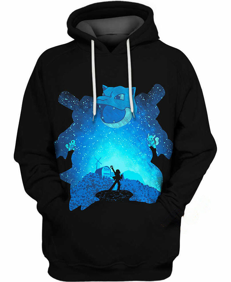 Squirtle Wartortle Blastoise Hoodie 3D 6 Squirtle Wartortle Blastoise Hoodie 3D