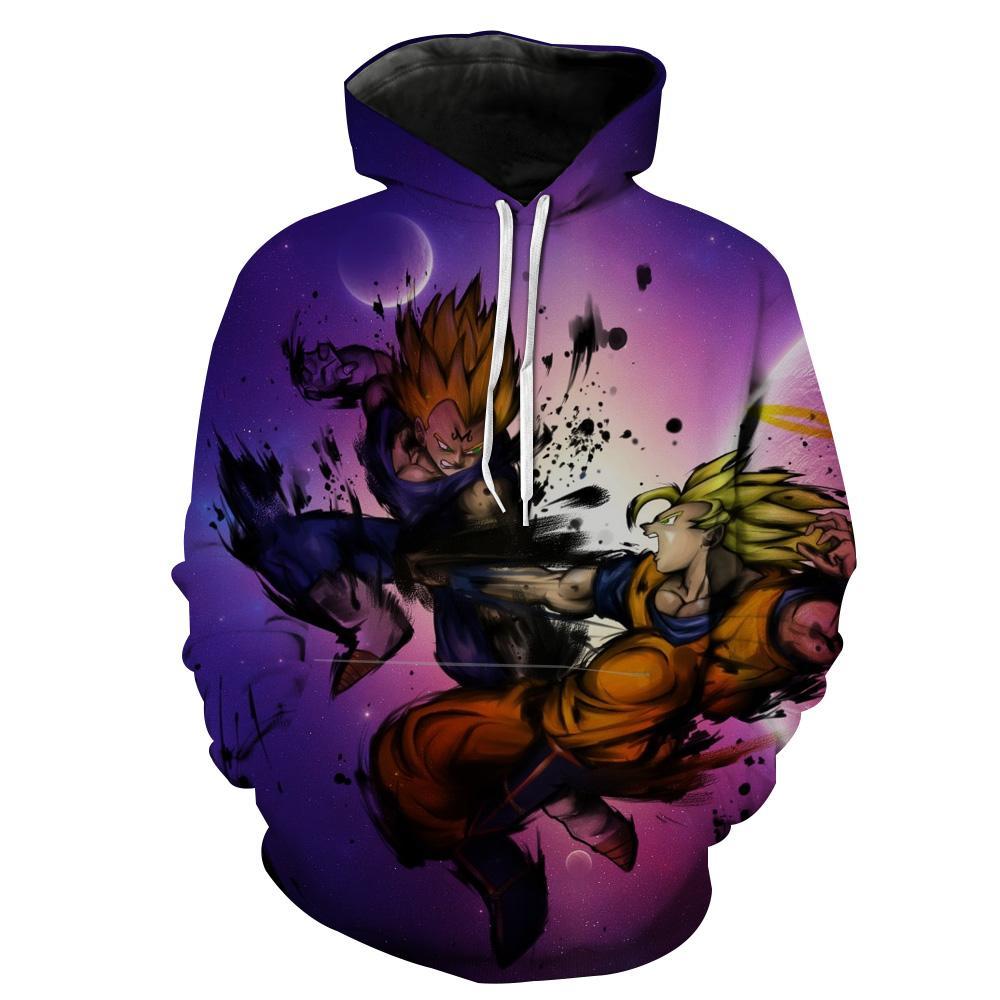 Ssj Goku Vs Majin Vegeta Dragon Ball Z Hoodie 3D