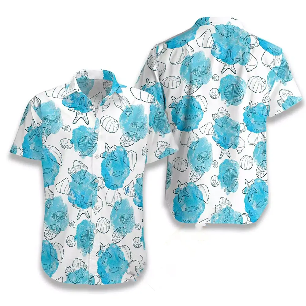 Star Fish And Seashells Hawaiian shirts