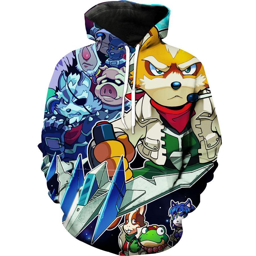 Star Fox Star Fox Video Game Hoodie 3D 3 Star Fox Star Fox Video Game Hoodie 3D