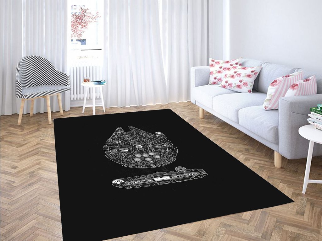 Star Wars Ship Living Room Modern Carpet Rug