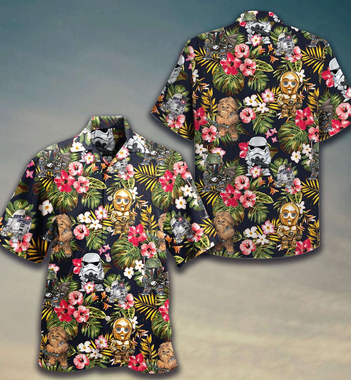 Star Wars Tropical Stormtrooper Floral Summer Vacation Gift For Dad Birthday Hawaiian shirts
