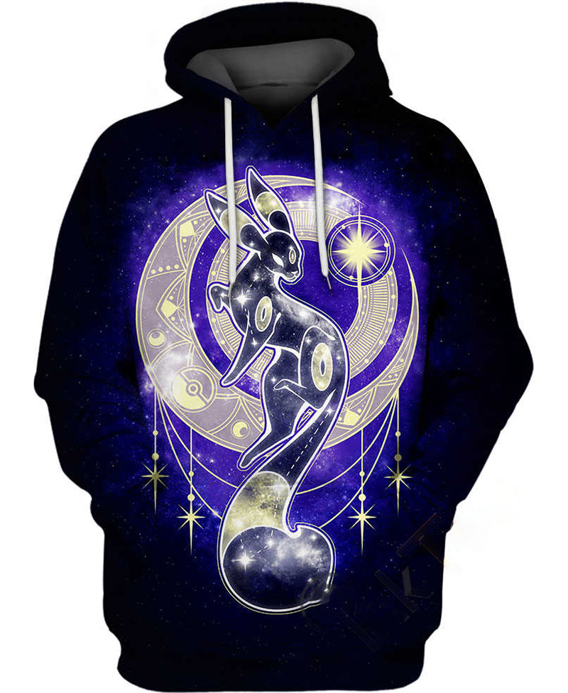 Starry Moon Umbreon Hoodie 3D