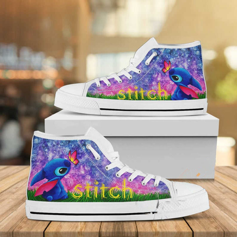 Stitch Disney Custom Pattern Movie High Top Shoes