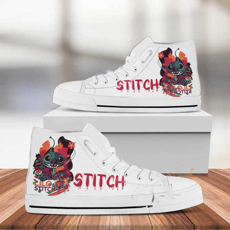 Stitch Disney Custom Pattern Movie High Top Shoes