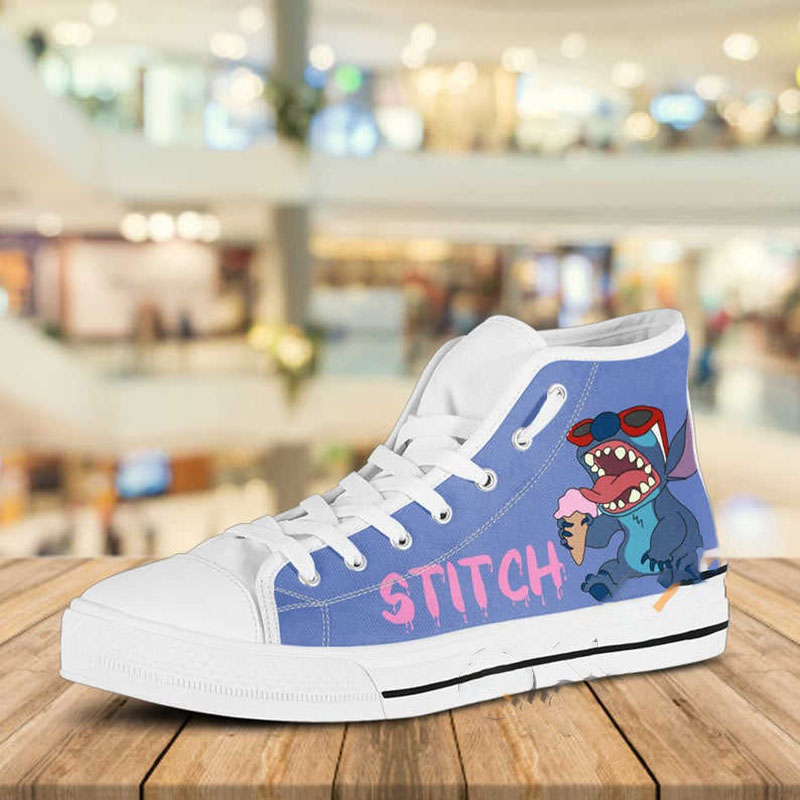Stitch Disney Custom Pattern Movie High Top Shoes