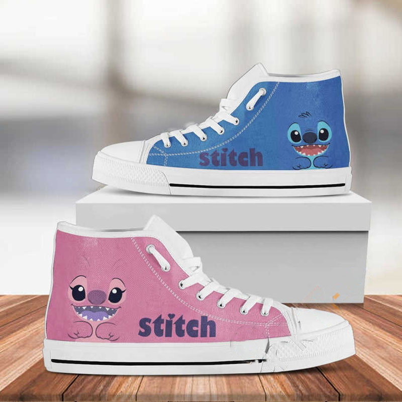 Stitch Disney Custom Pattern Movie High Top Shoes