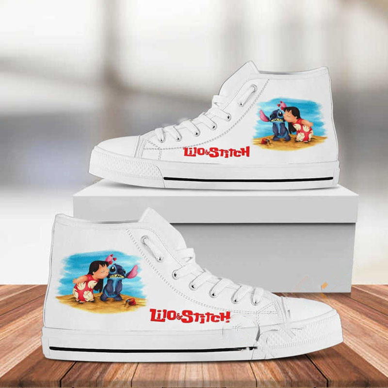 Stitch Disney Custom Pattern Movie High Top Shoes