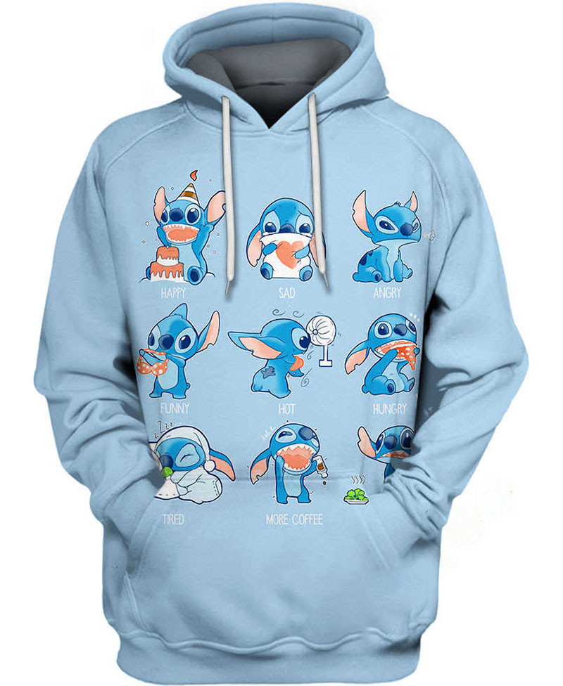 Stitch Emotions Hoodie 3D