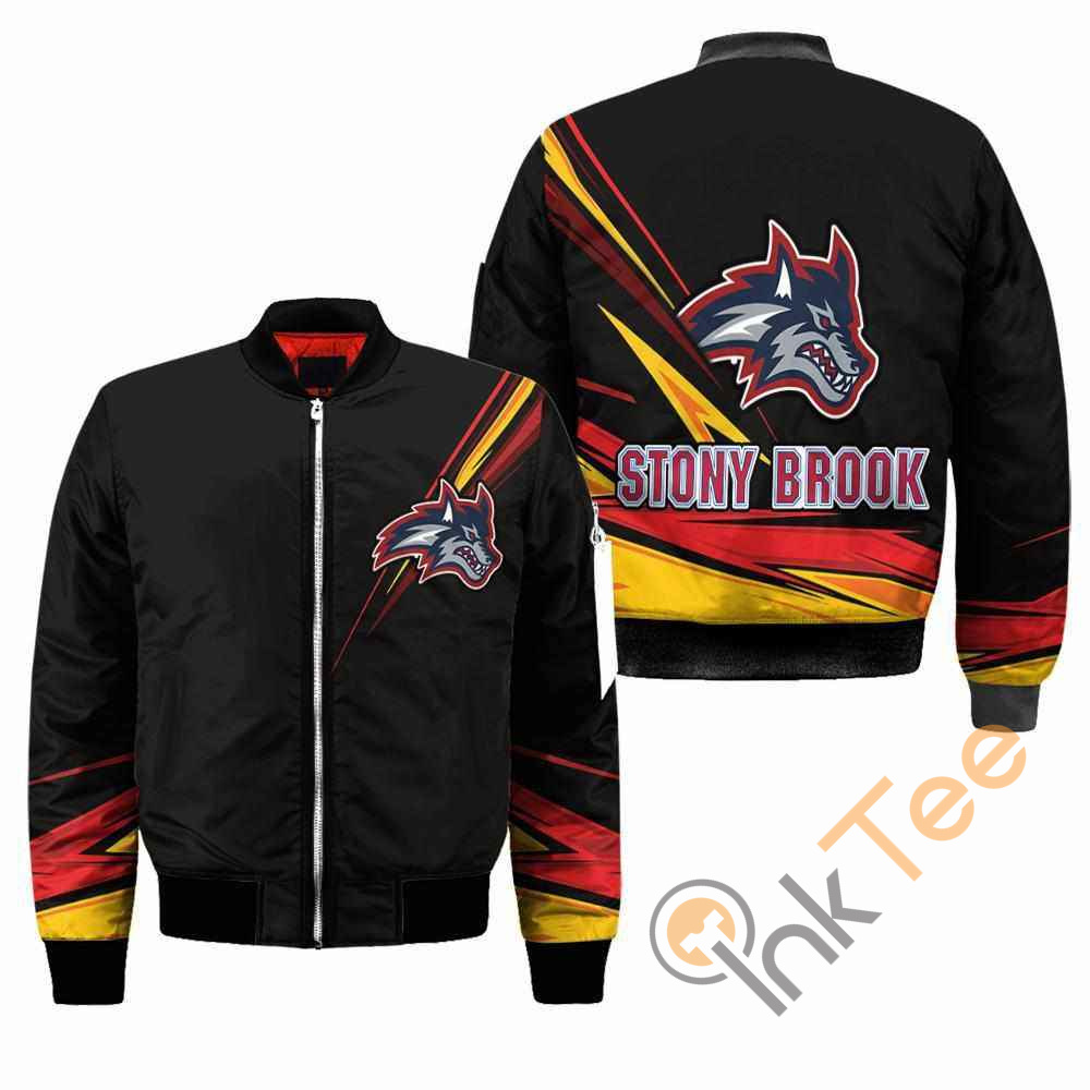 Stony Brook Seawolves NCAA Black Apparel Best Christmas Gift For Fans Bomber Jacket