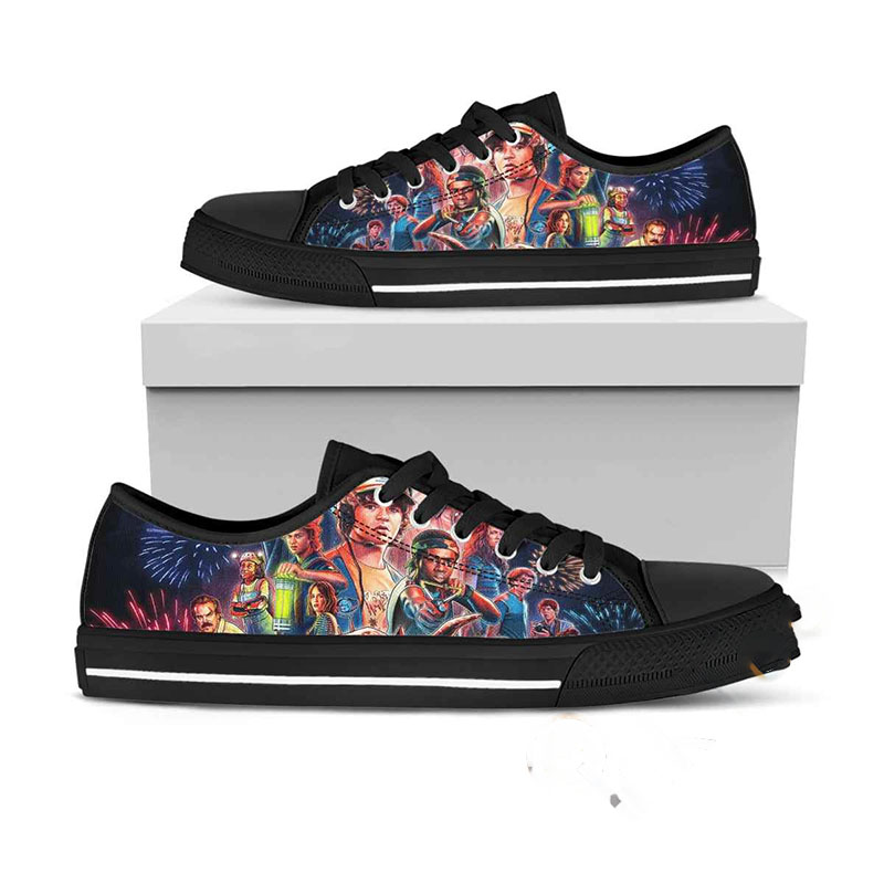 Stranger Things Firework Print Low Top Shoes
